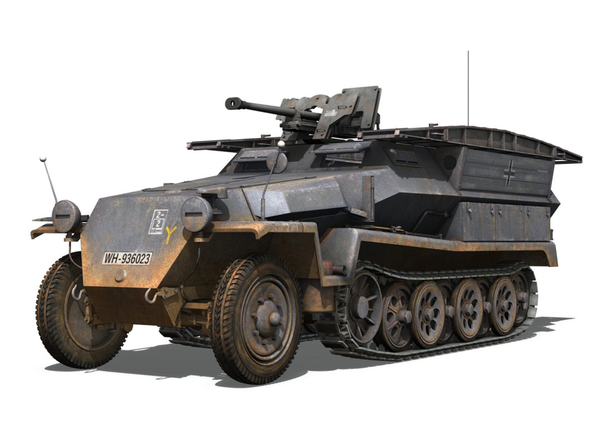 sd.kfz.251/7 – assault engineer vehicle – 7pd 3d model 3ds fbx lwo lw lws c4d 267096