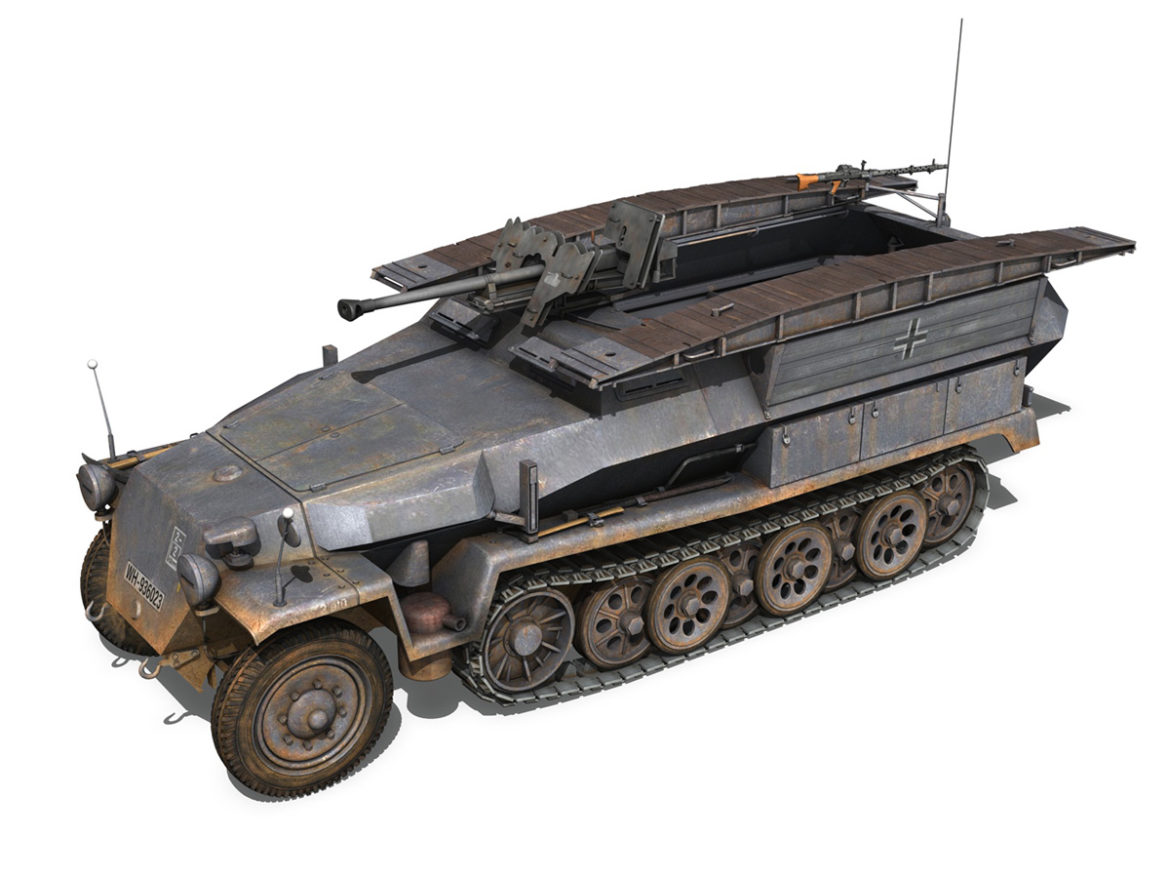 sd.kfz.251/7 – assault engineer vehicle – 7pd 3d model 3ds fbx lwo lw lws c4d 267097