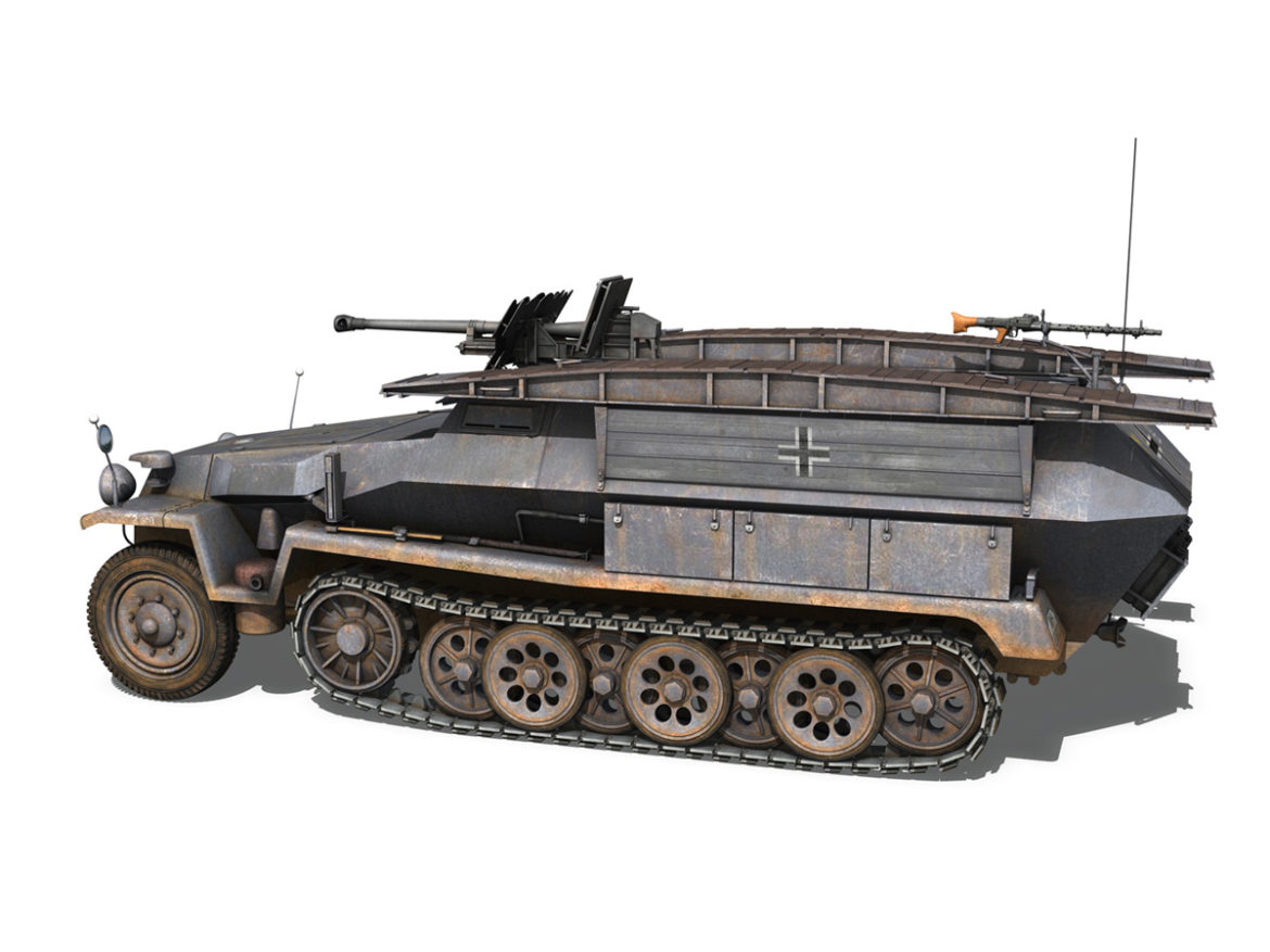 sd.kfz.251/7 – assault engineer vehicle – 7pd 3d model 3ds fbx lwo lw lws c4d 267098