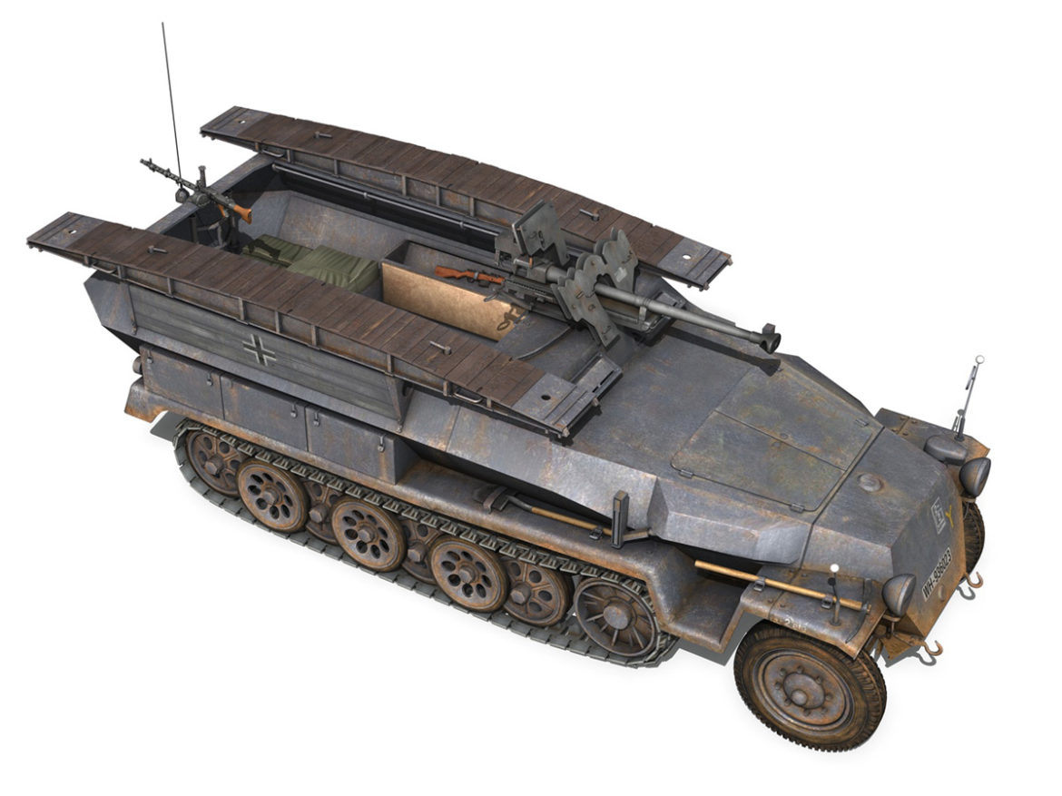 sd.kfz.251/7 – assault engineer vehicle – 7pd 3d model 3ds fbx lwo lw lws c4d 267102