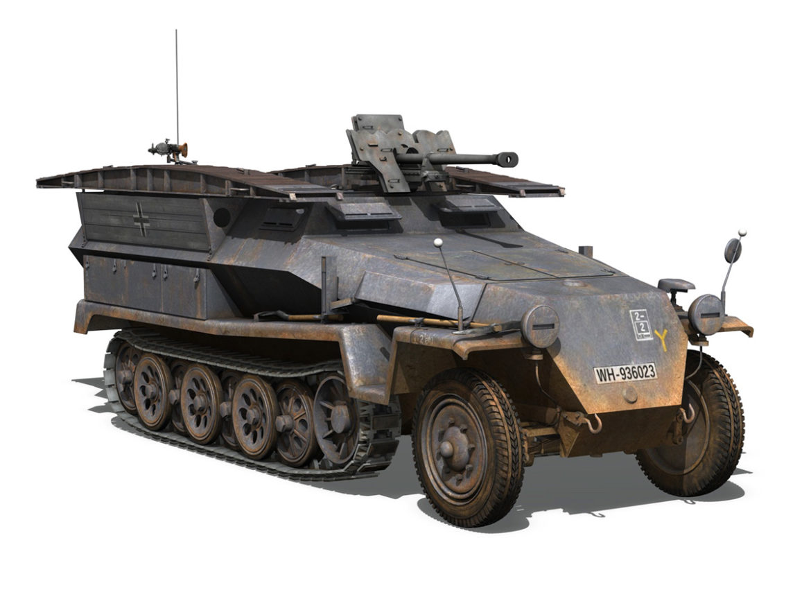 sd.kfz.251/7 – assault engineer vehicle – 7pd 3d model 3ds fbx lwo lw lws c4d 267103