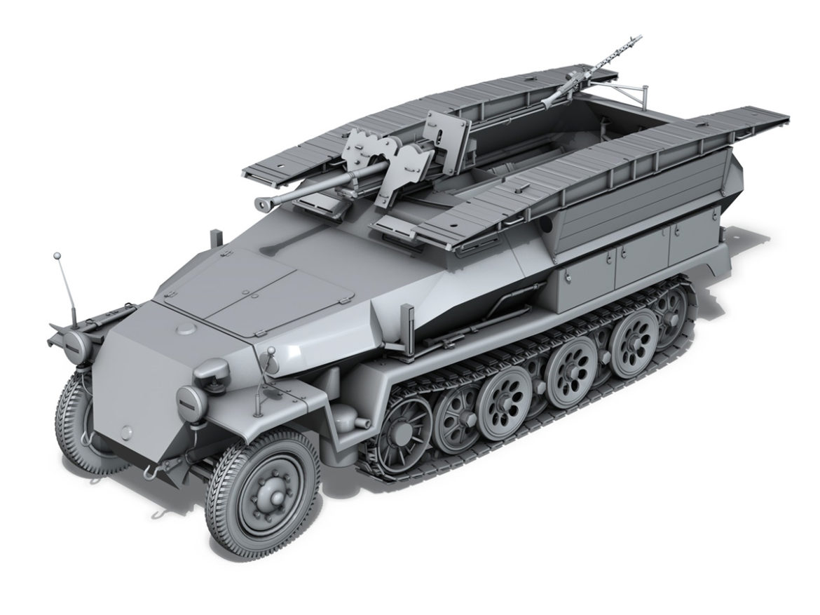 sd.kfz.251/7 – assault engineer vehicle – 7pd 3d model 3ds fbx lwo lw lws c4d 267106