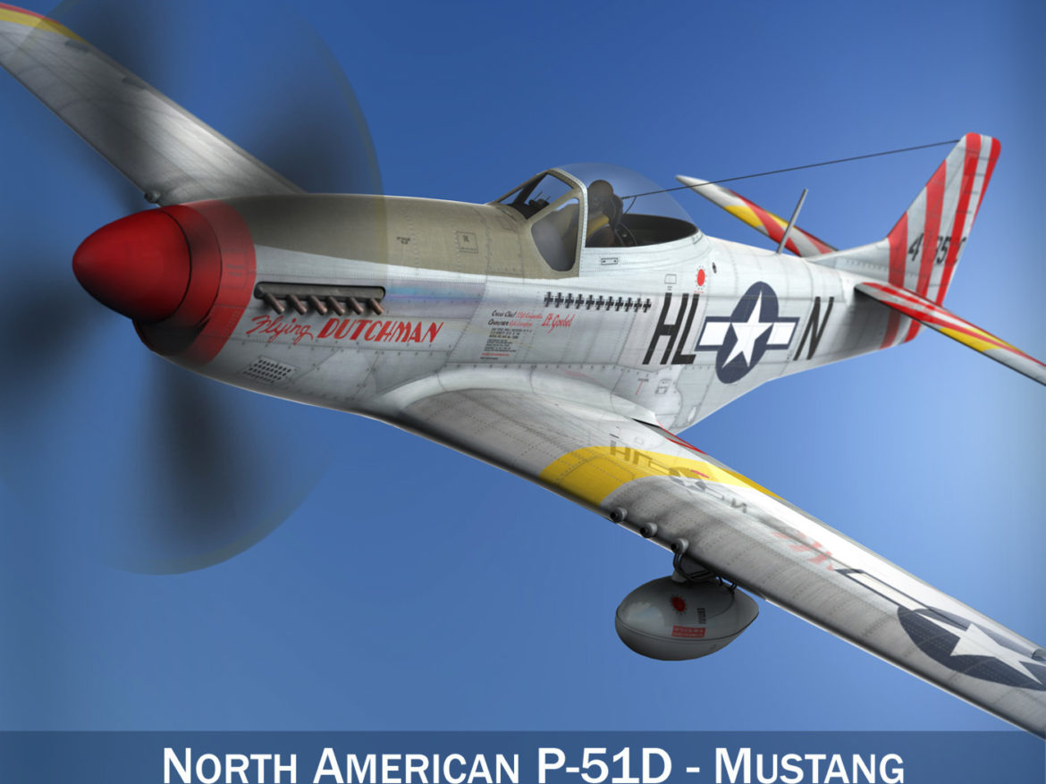 north american p-51d – flying dutchman 3d model fbx lwo lw lws obj c4d 267115