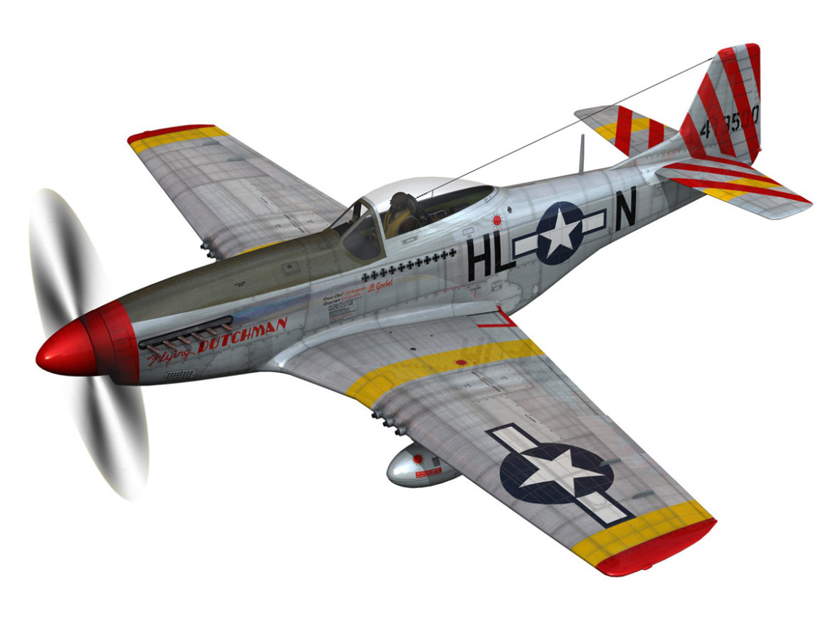 north american p-51d – flying dutchman 3d model fbx lwo lw lws obj c4d 267117
