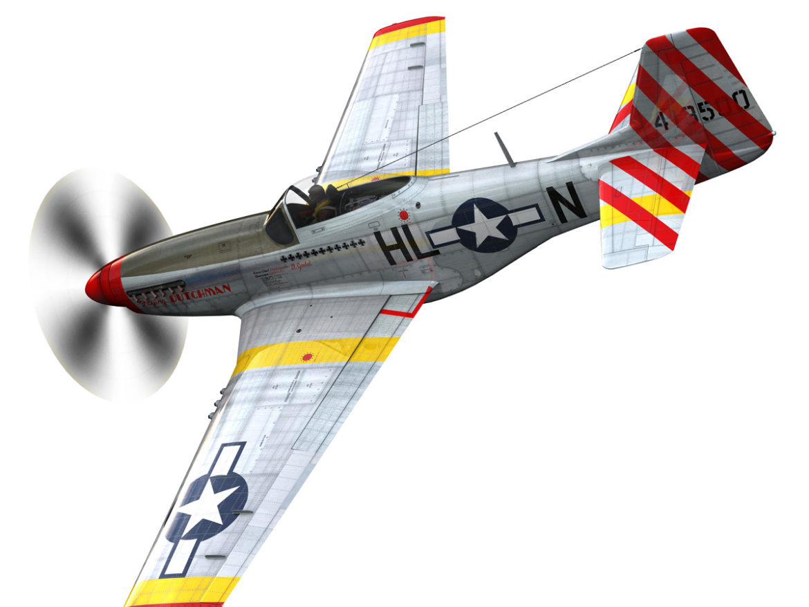 north american p-51d – flying dutchman 3d model fbx lwo lw lws obj c4d 267119