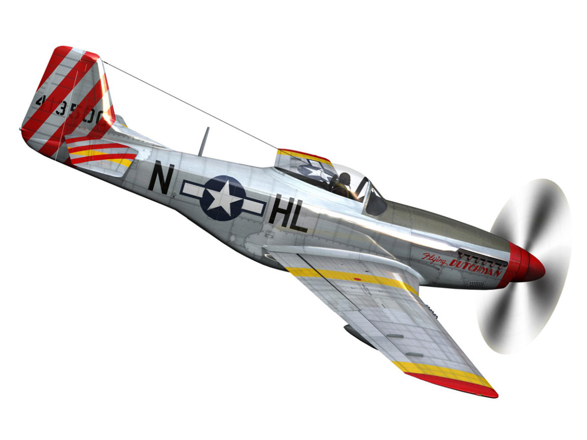 north american p-51d – flying dutchman 3d model fbx lwo lw lws obj c4d 267121