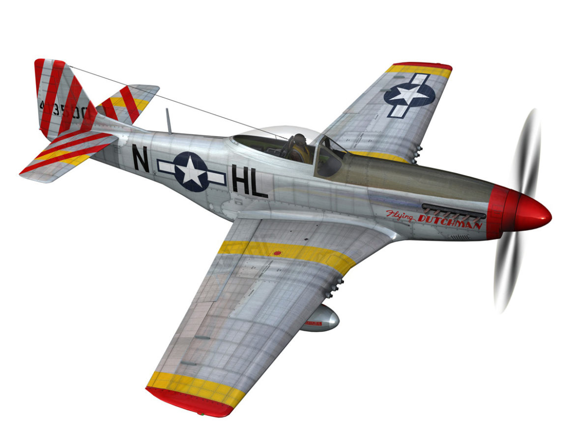 north american p-51d – flying dutchman 3d model fbx lwo lw lws obj c4d 267122