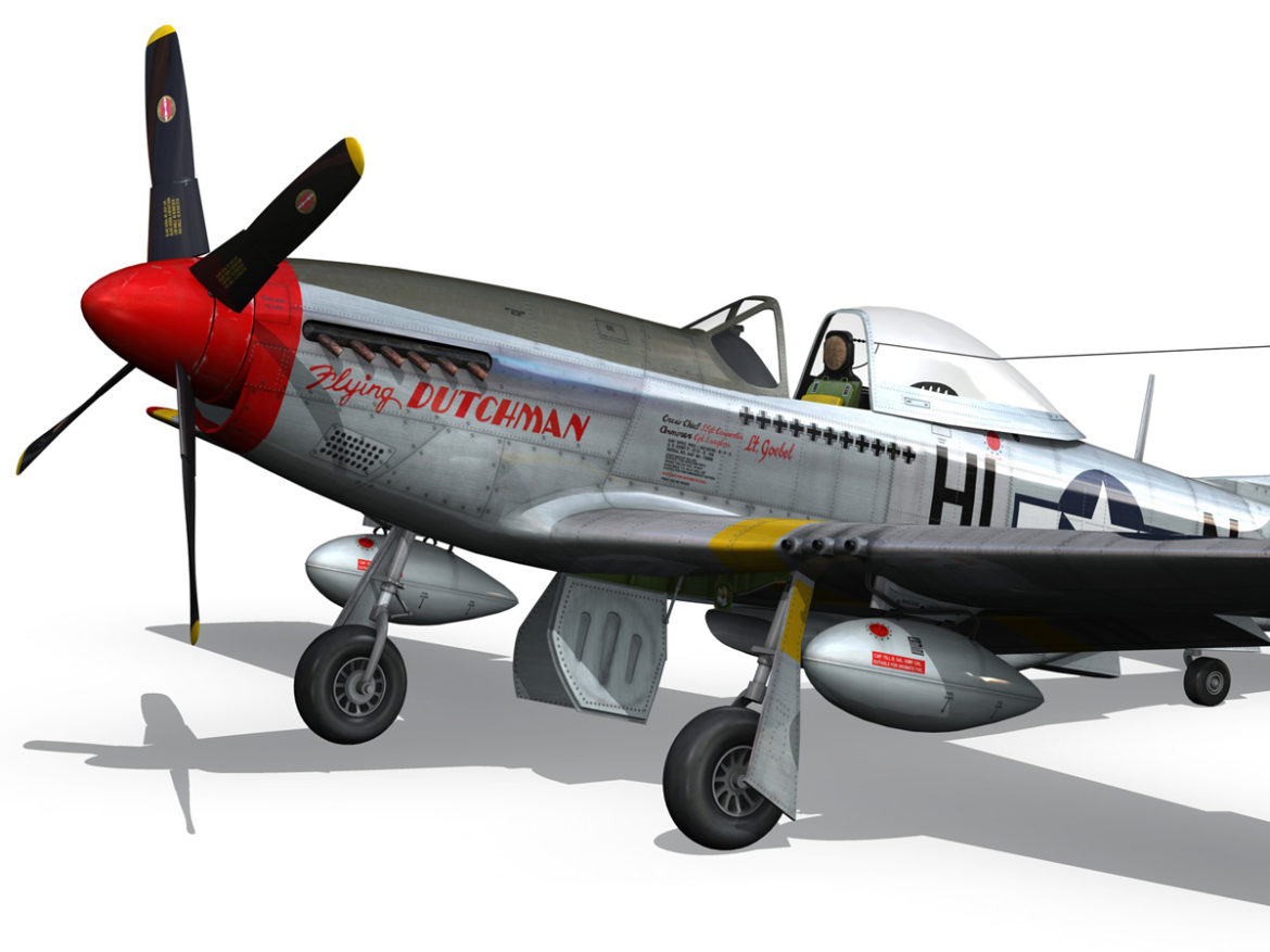 north american p-51d – flying dutchman 3d model fbx lwo lw lws obj c4d 267124