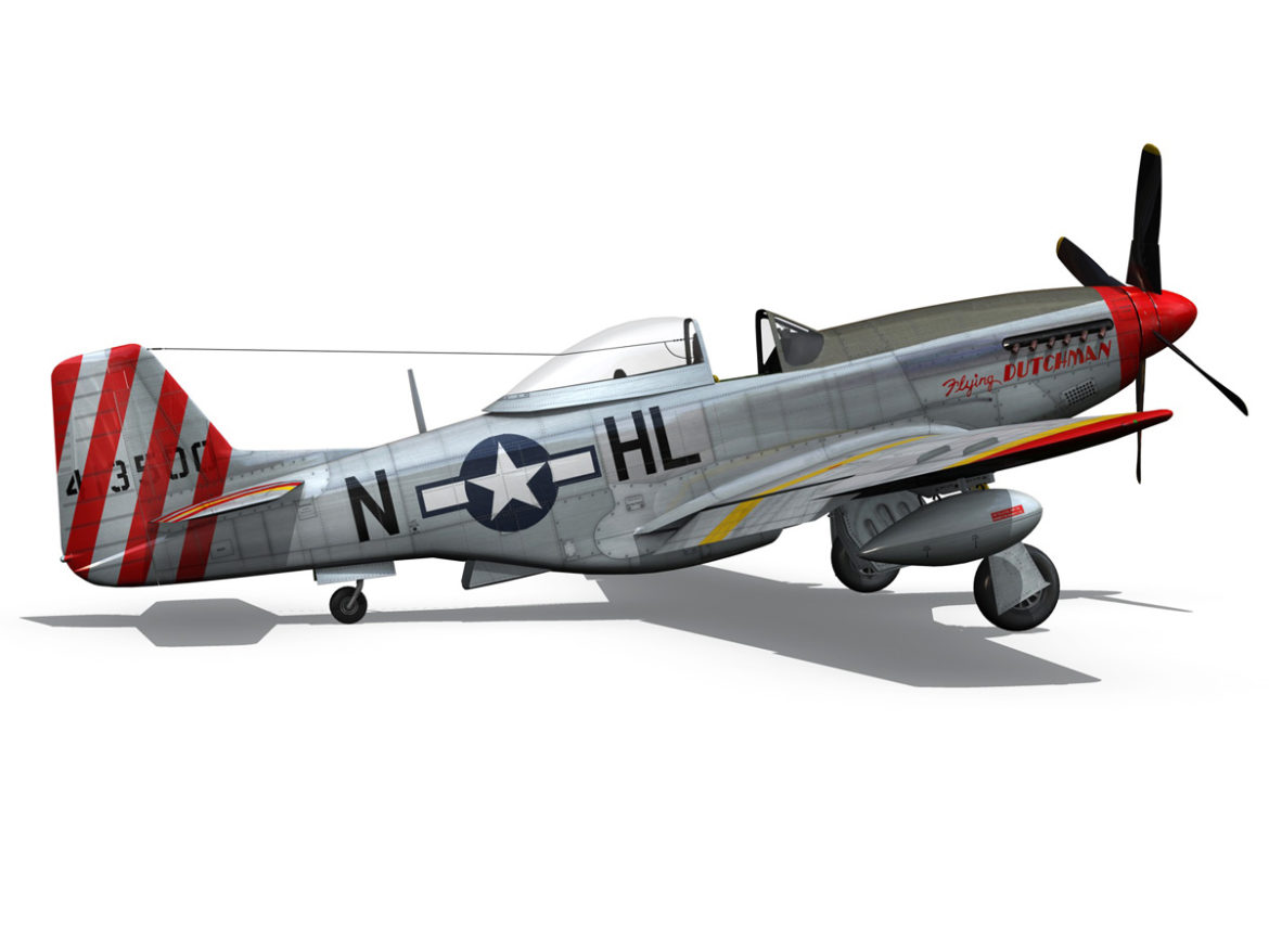north american p-51d – flying dutchman 3d model fbx lwo lw lws obj c4d 267128