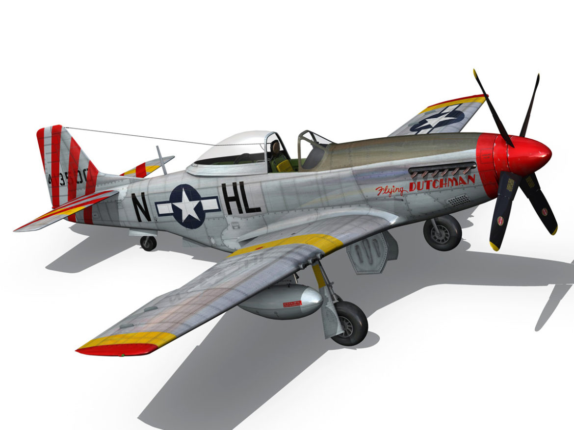 north american p-51d – flying dutchman 3d model fbx lwo lw lws obj c4d 267129