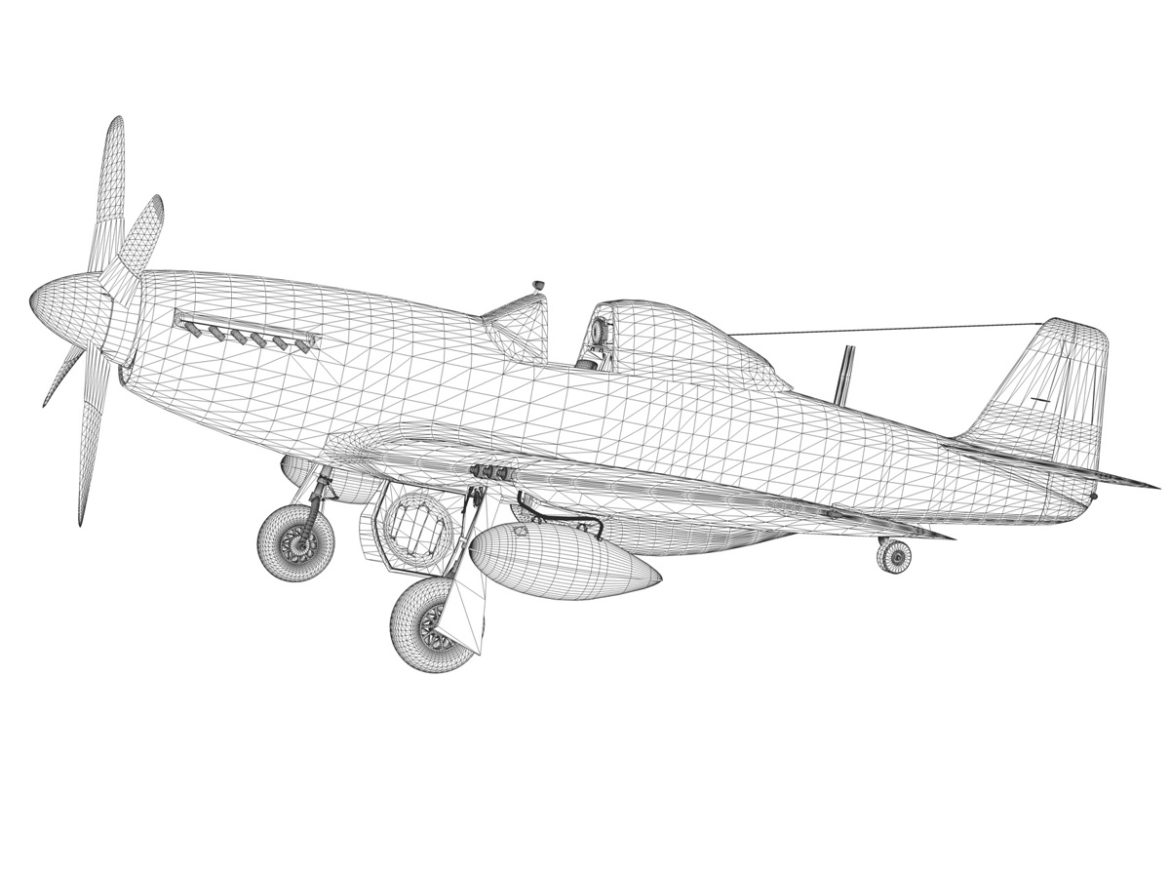 north american p-51d – flying dutchman 3d model fbx lwo lw lws obj c4d 267135