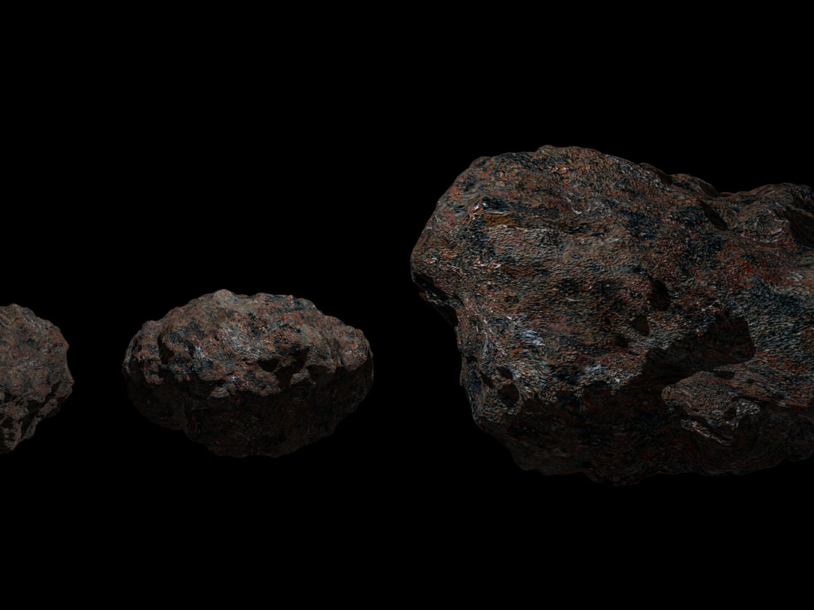 fantasy asteroid 3 3d model 3ds fbx dae obj 267326