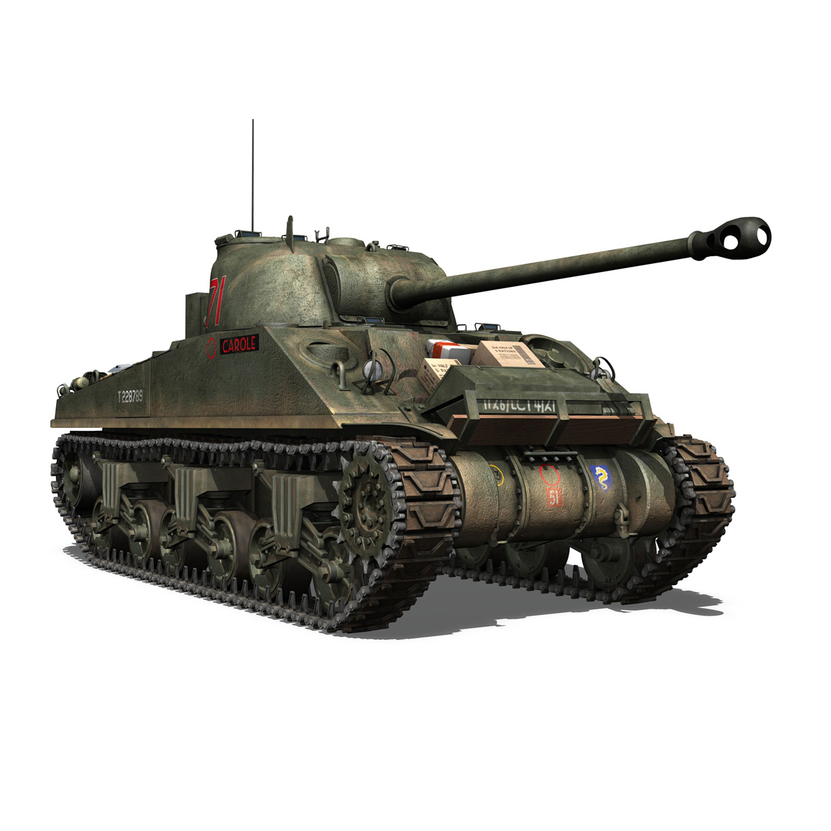 Sherman MK VC Firefly Carole 3D Model Buy Sherman MK