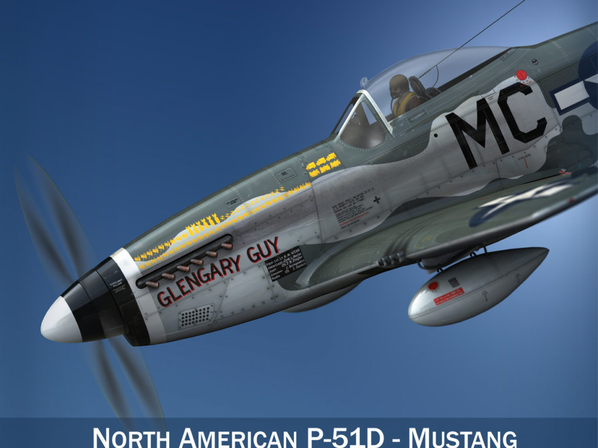 north american p-51d mustang – glengary guy 3d model fbx c4d lwo obj 267515