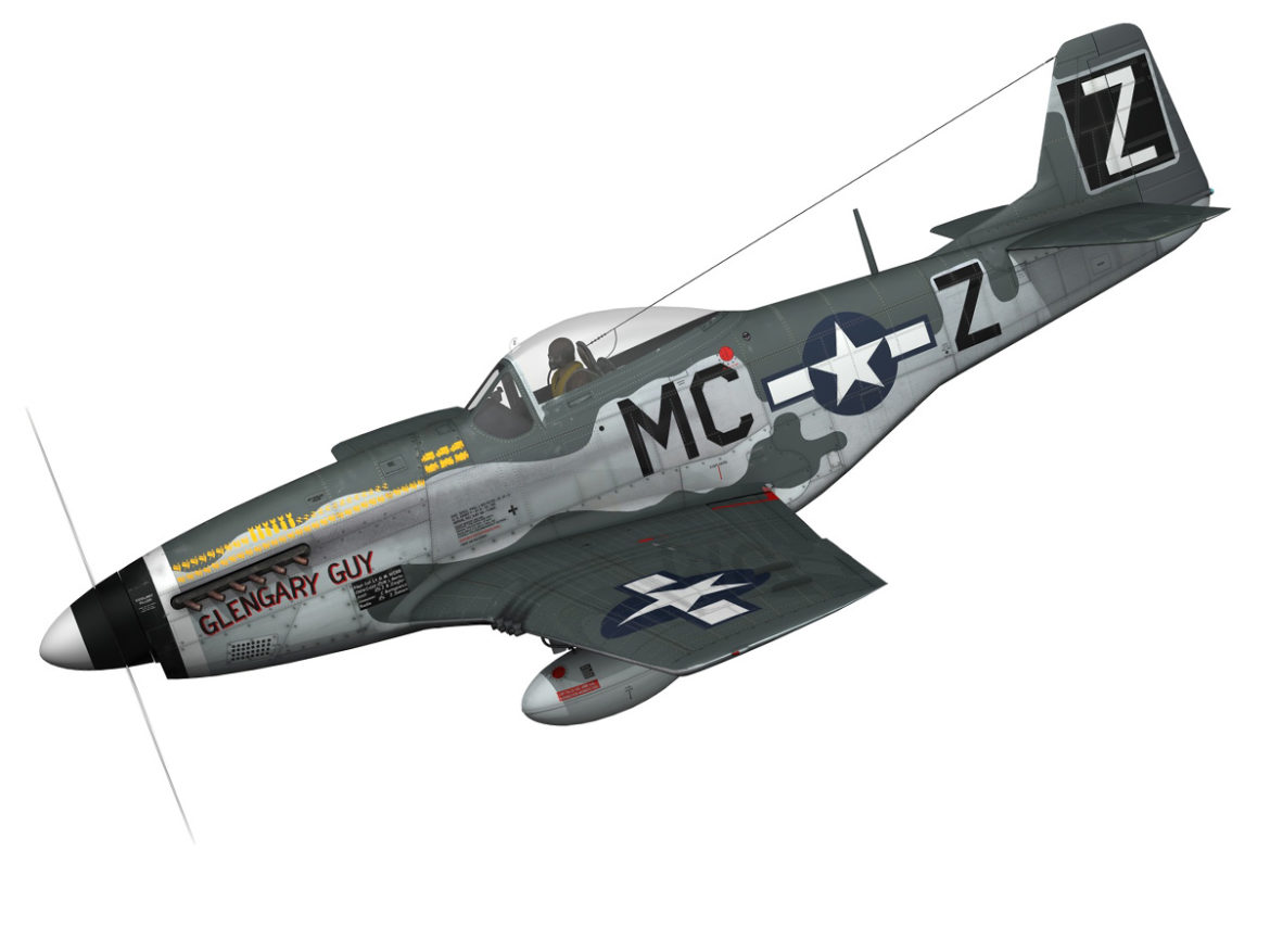 north american p-51d mustang – glengary guy 3d model fbx c4d lwo obj 267516