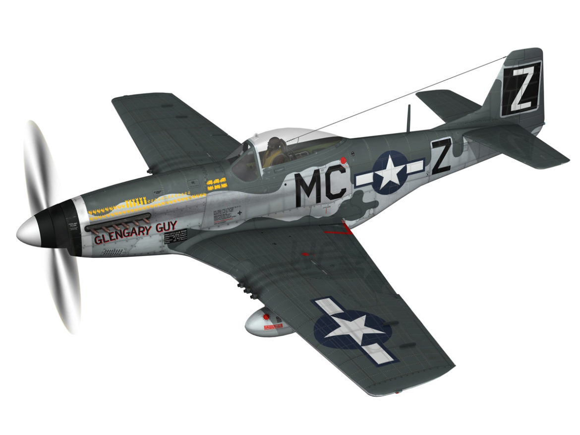 north american p-51d mustang – glengary guy 3d model fbx c4d lwo obj 267517