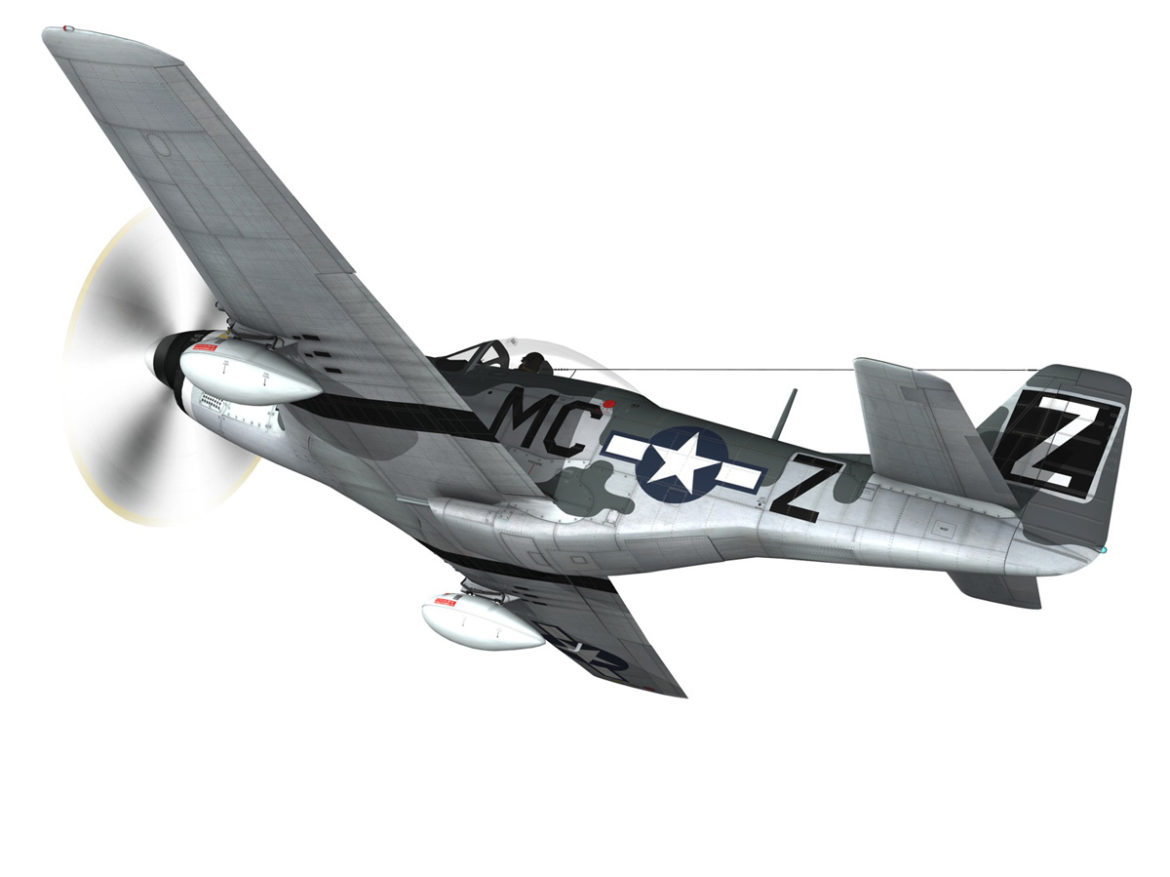 north american p-51d mustang – glengary guy 3d model fbx c4d lwo obj 267519