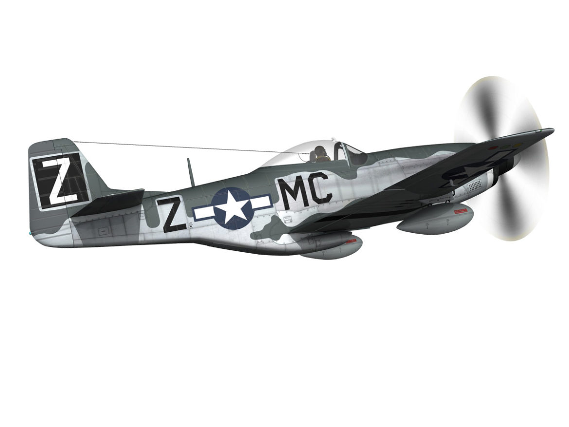 north american p-51d mustang – glengary guy 3d model fbx c4d lwo obj 267521