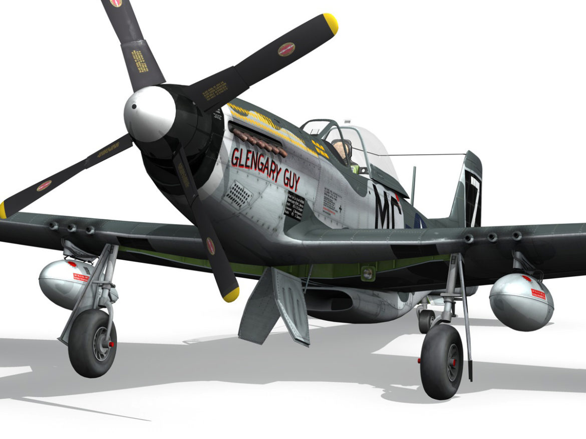 north american p-51d mustang – glengary guy 3d model fbx c4d lwo obj 267525
