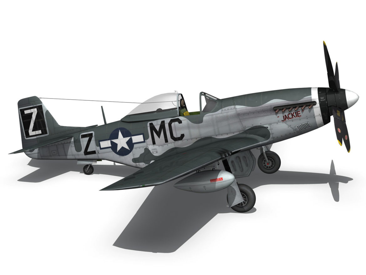 north american p-51d mustang – glengary guy 3d model fbx c4d lwo obj 267528