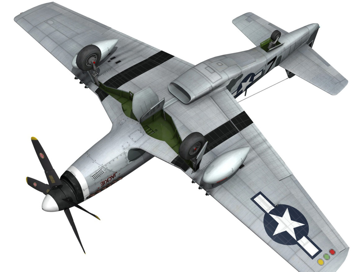 north american p-51d mustang – glengary guy 3d model fbx c4d lwo obj 267531