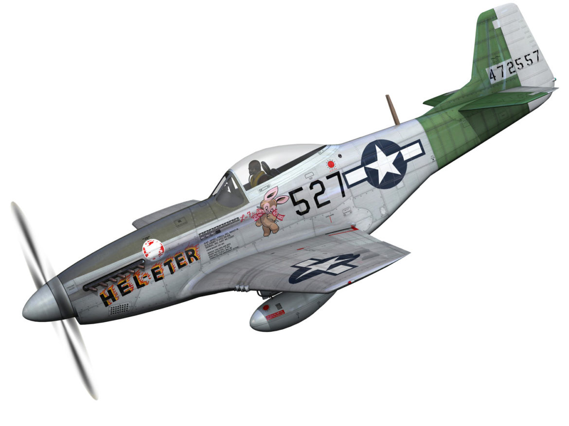 north american p-51d – mustang – heleter 3d model fbx c4d lwo obj 267541