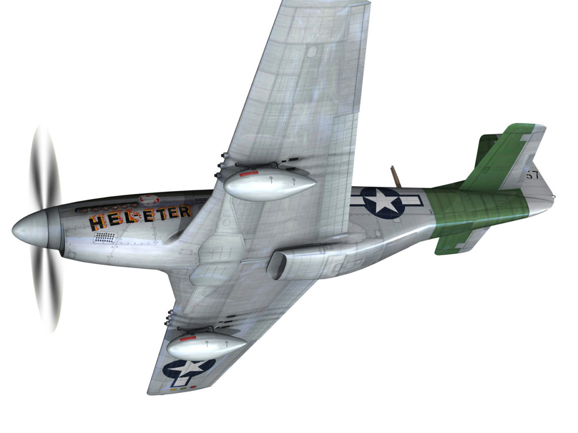 north american p-51d – mustang – heleter 3d model fbx c4d lwo obj 267542