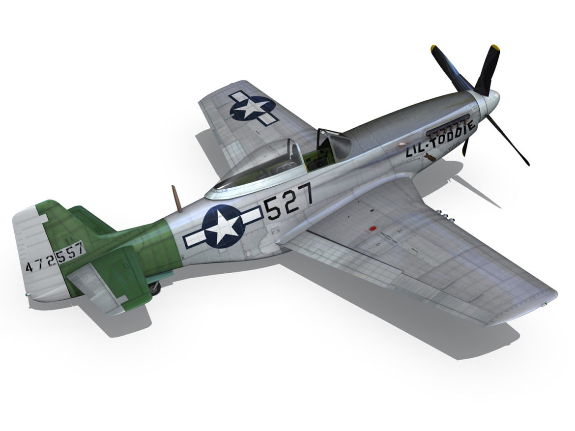 north american p-51d – mustang – heleter 3d model fbx c4d lwo obj 267552