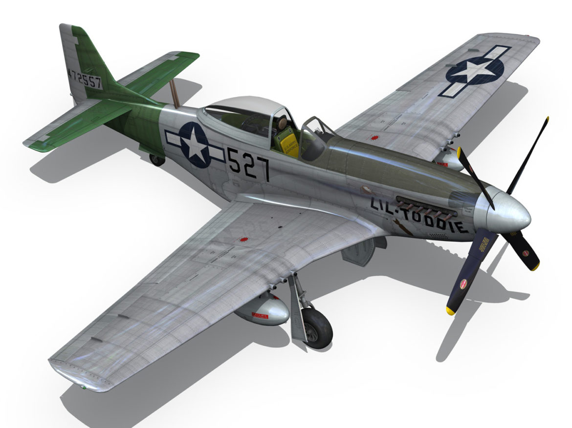 north american p-51d – mustang – heleter 3d model fbx c4d lwo obj 267554