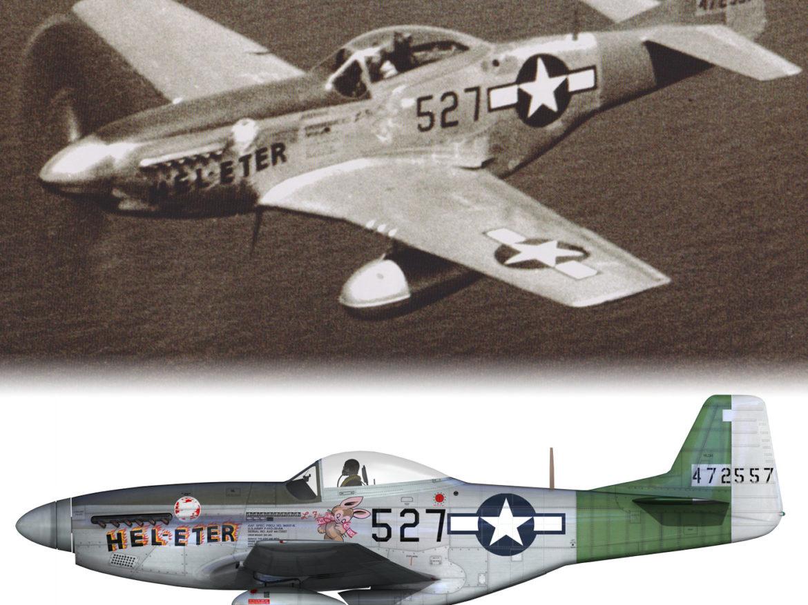 north american p-51d – mustang – heleter 3d model fbx c4d lwo obj 267557