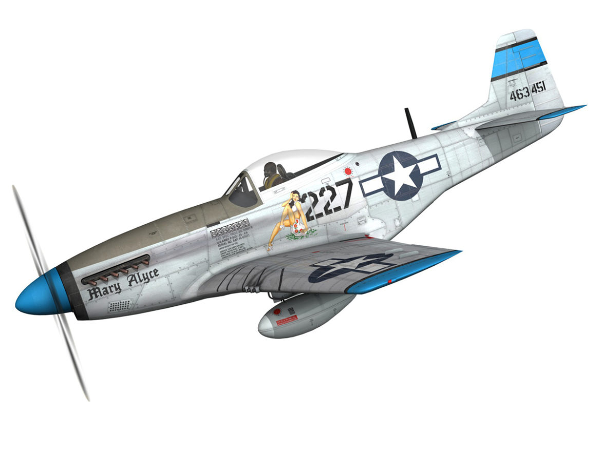 north american p-51d – mustang – mary alyce 3d model 3ds fbx c4d lwo obj 267567