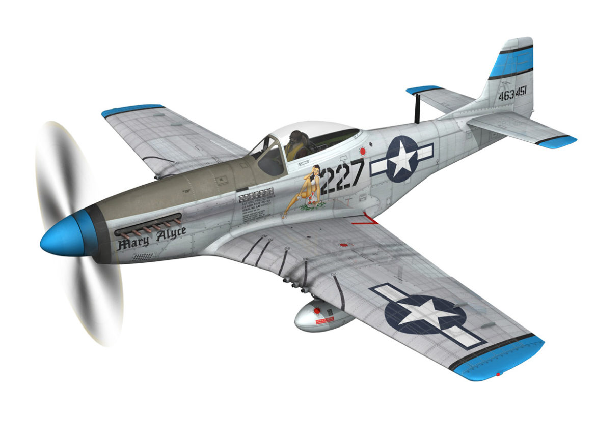 north american p-51d – mustang – mary alyce 3d model 3ds fbx c4d lwo obj 267569