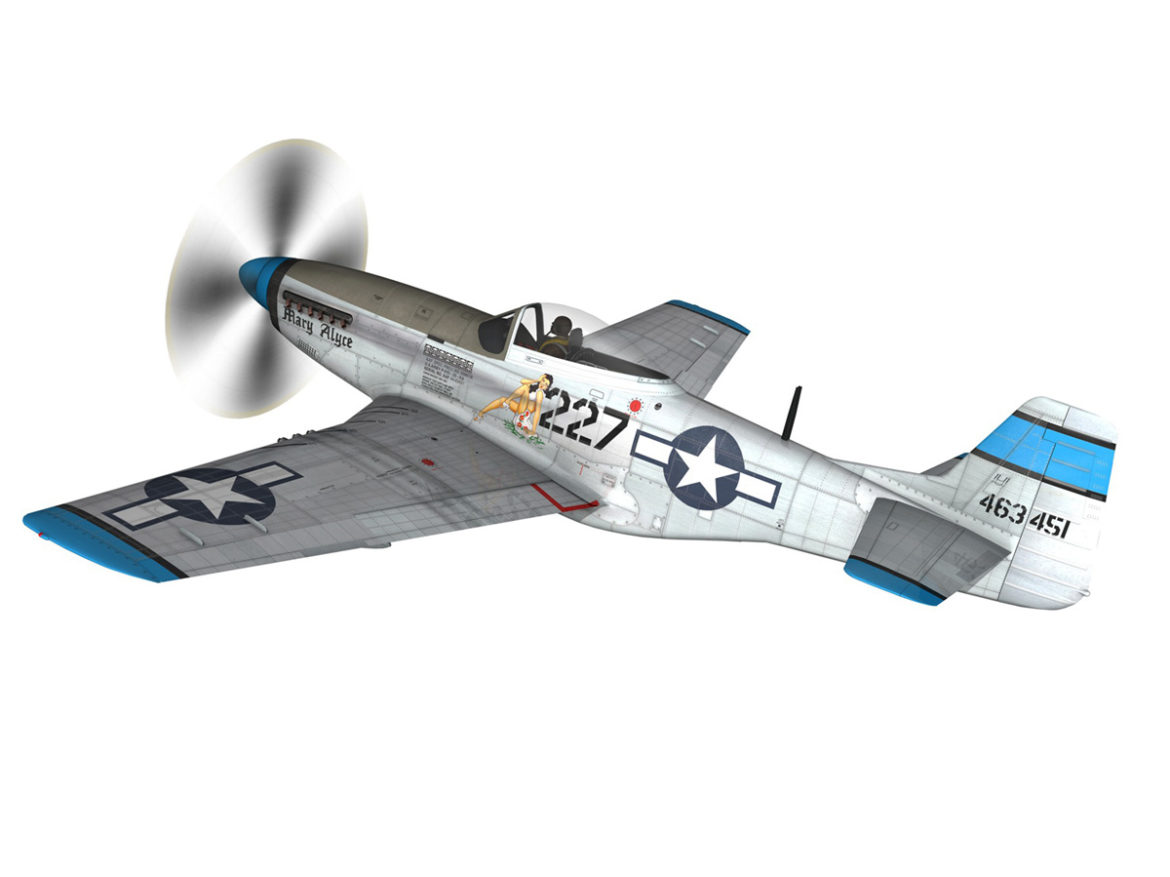 north american p-51d – mustang – mary alyce 3d model 3ds fbx c4d lwo obj 267570