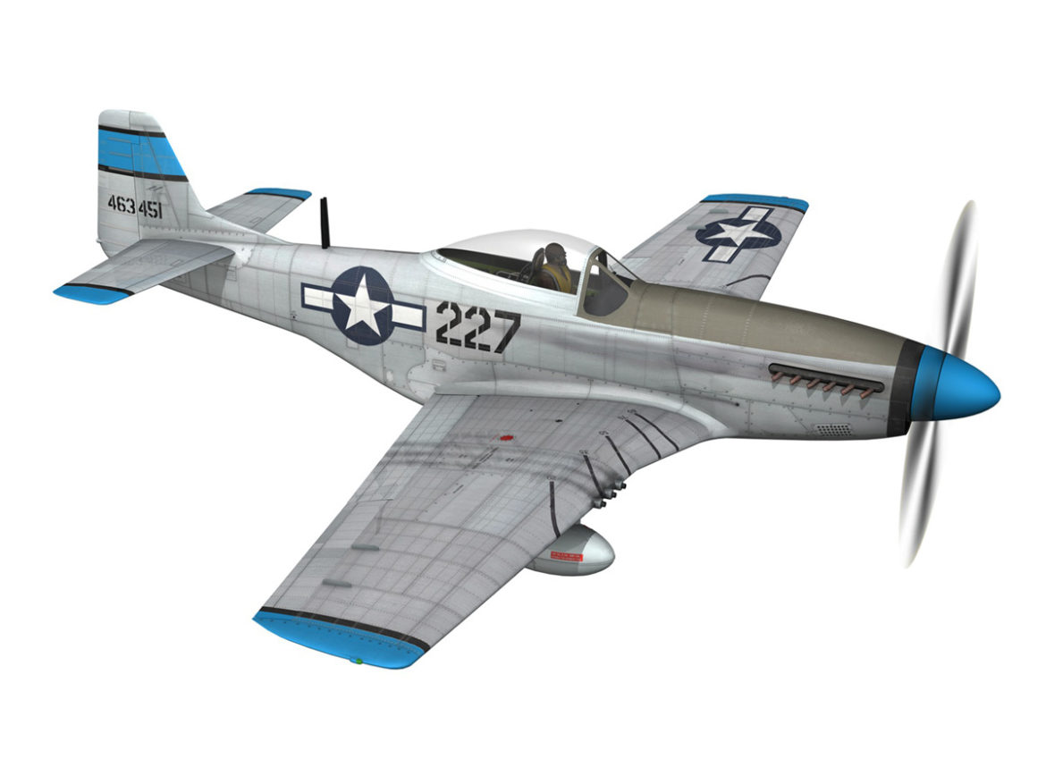 north american p-51d – mustang – mary alyce 3d model 3ds fbx c4d lwo obj 267573
