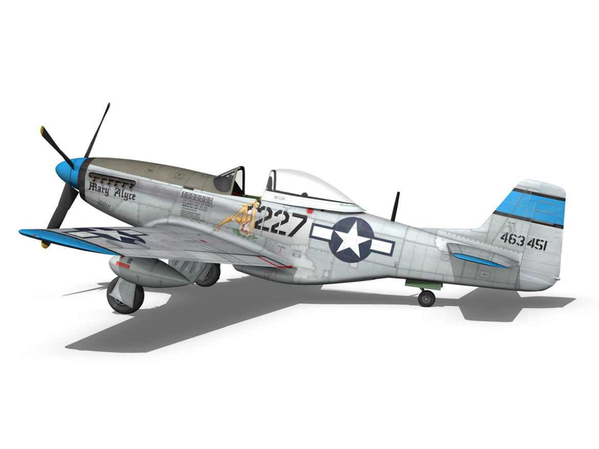 north american p-51d – mustang – mary alyce 3d model 3ds fbx c4d lwo obj 267577