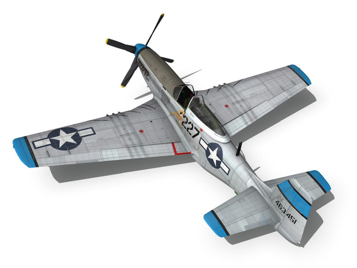 north american p-51d – mustang – mary alyce 3d model 3ds fbx c4d lwo obj 267578