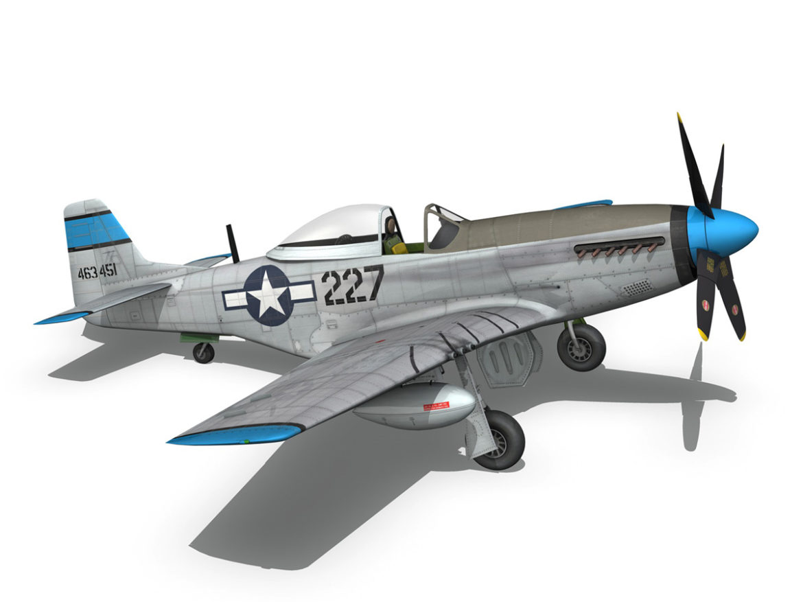 north american p-51d – mustang – mary alyce 3d model 3ds fbx c4d lwo obj 267580