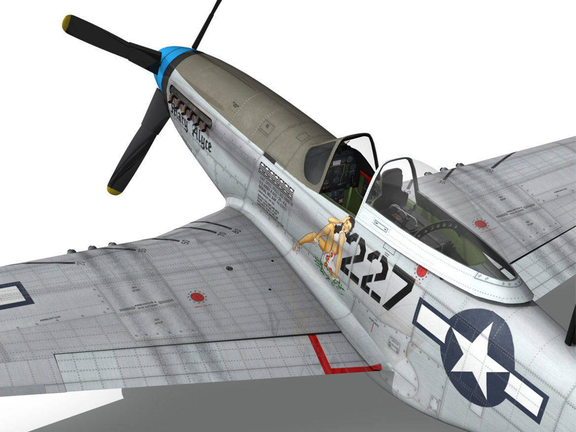north american p-51d – mustang – mary alyce 3d model 3ds fbx c4d lwo obj 267583