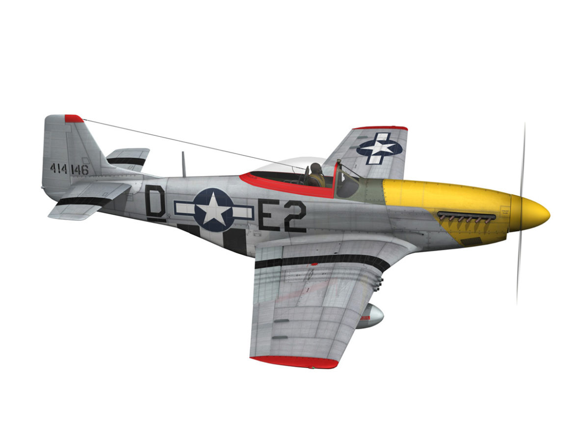 north american p-51d – mustang – detroit miss 3d model 3ds fbx c4d lwo obj 267598