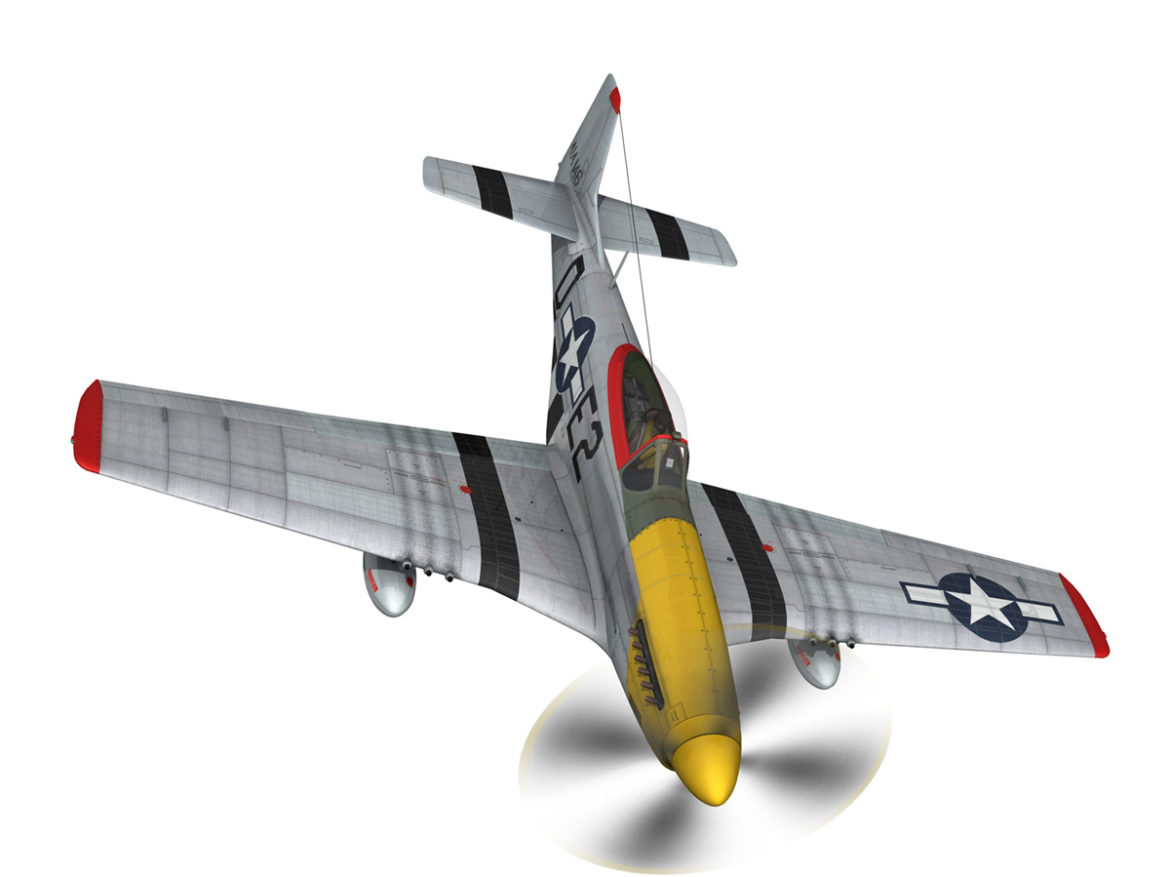 north american p-51d – mustang – detroit miss 3d model 3ds fbx c4d lwo obj 267600