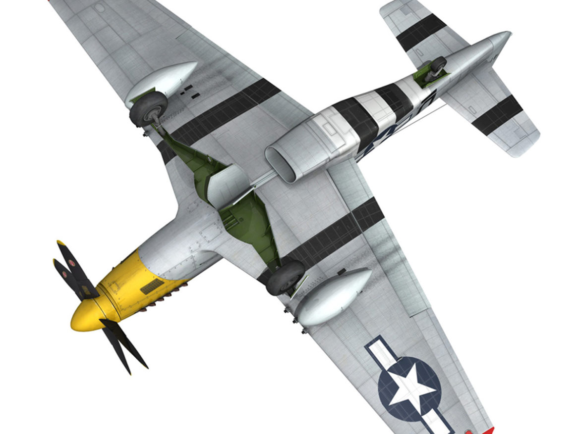north american p-51d – mustang – detroit miss 3d model 3ds fbx c4d lwo obj 267607