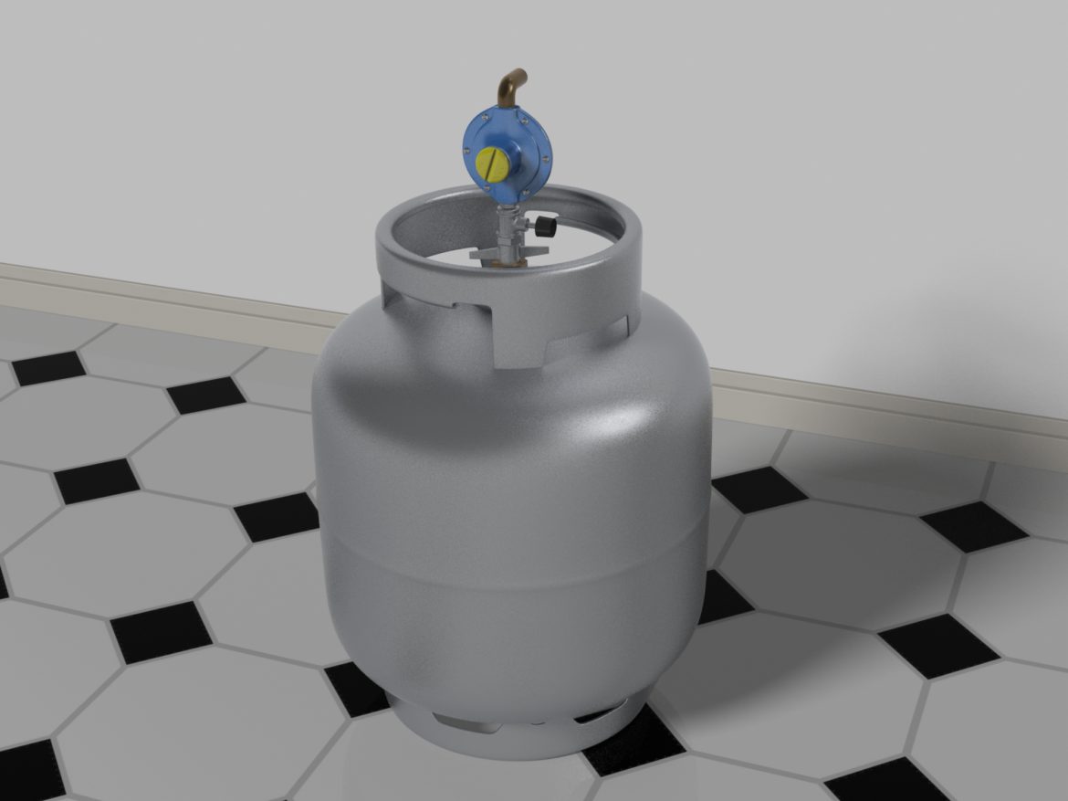 gas bottle with regulator 3d model max fbx c4d lxo  268062