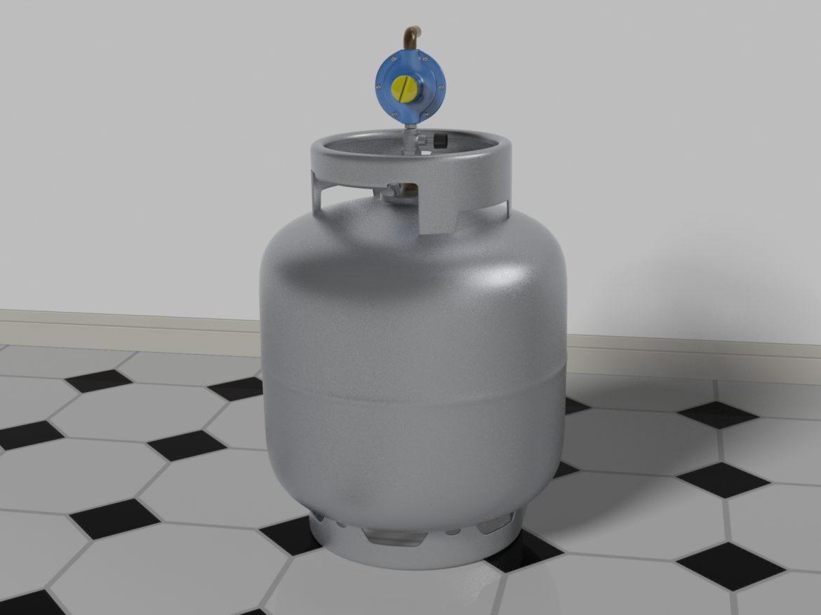 gas bottle with regulator 3d model max fbx c4d lxo  268063