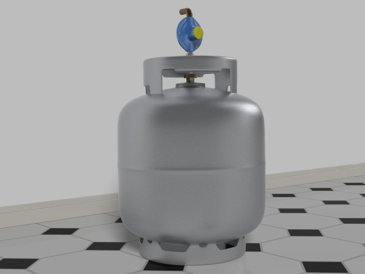 gas bottle with regulator 3d model max fbx c4d lxo  268064