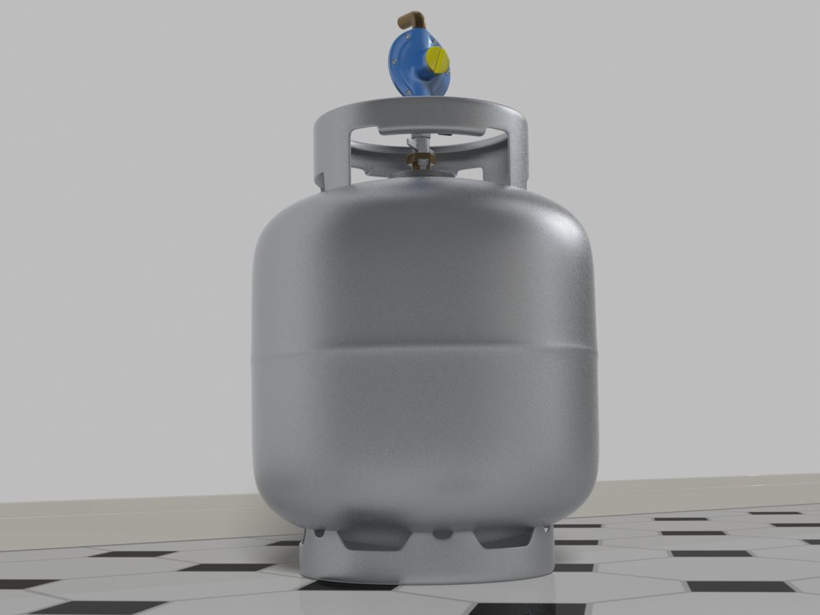 gas bottle with regulator 3d model max fbx c4d lxo  268066