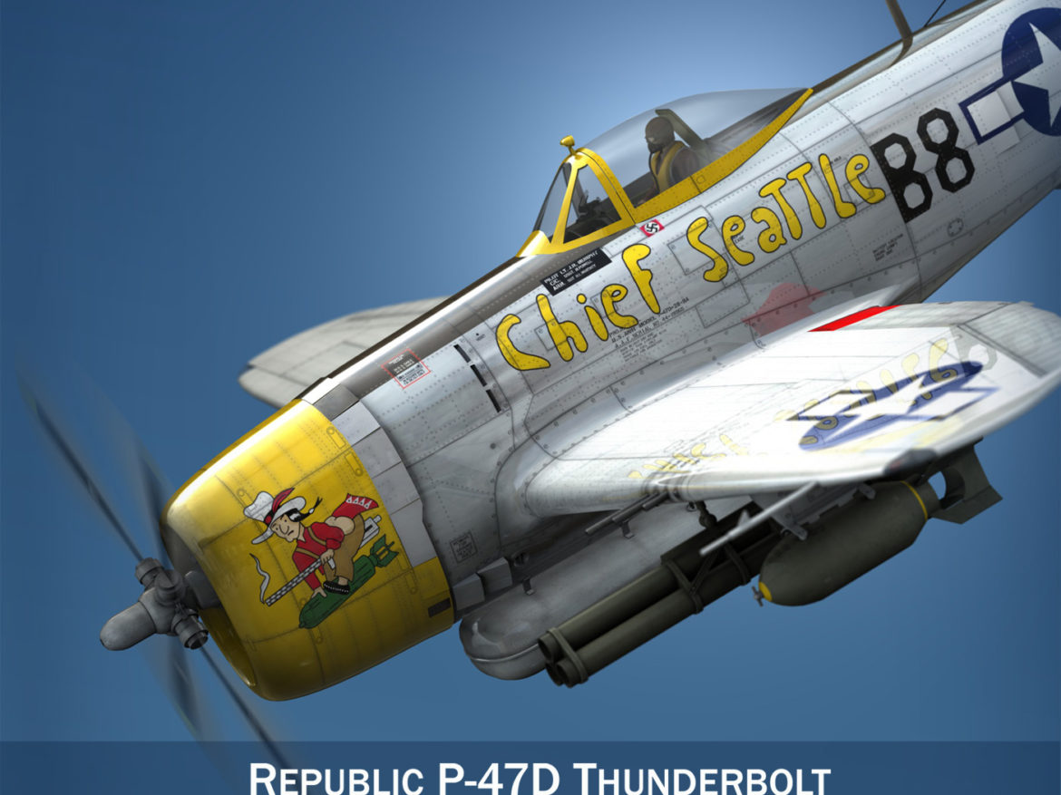 republic p-47d thunderbolt – chief seattle 3d model fbx c4d lwo obj 268200