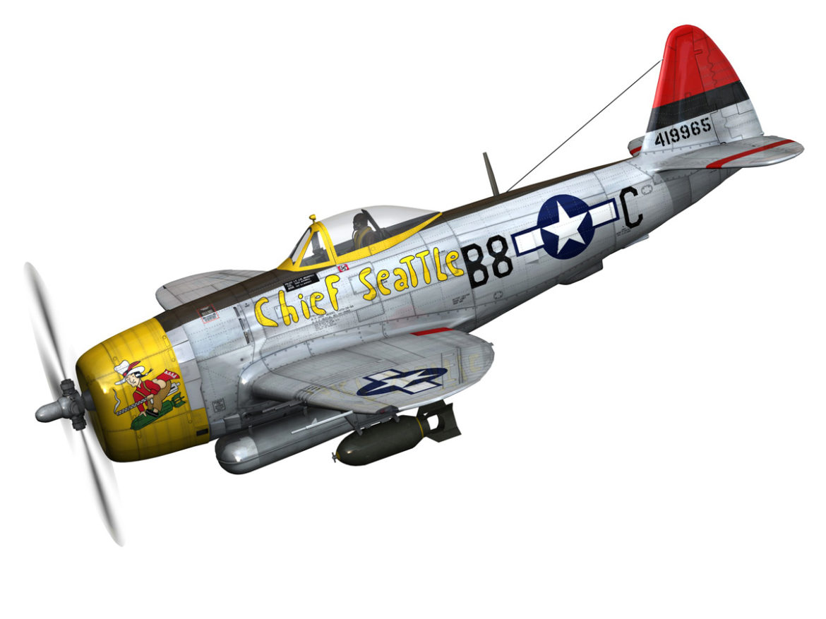 republic p-47d thunderbolt – chief seattle 3d model fbx c4d lwo obj 268201