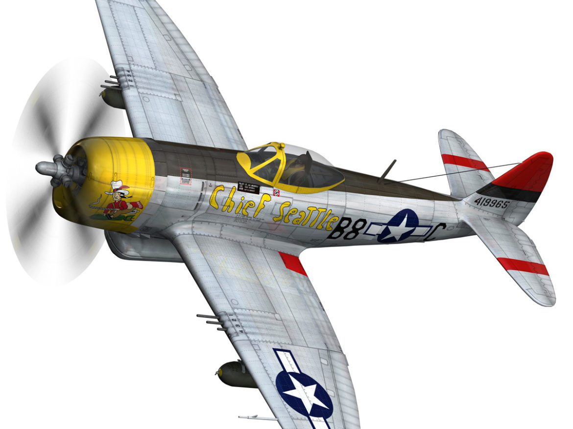republic p-47d thunderbolt – chief seattle 3d model fbx c4d lwo obj 268202
