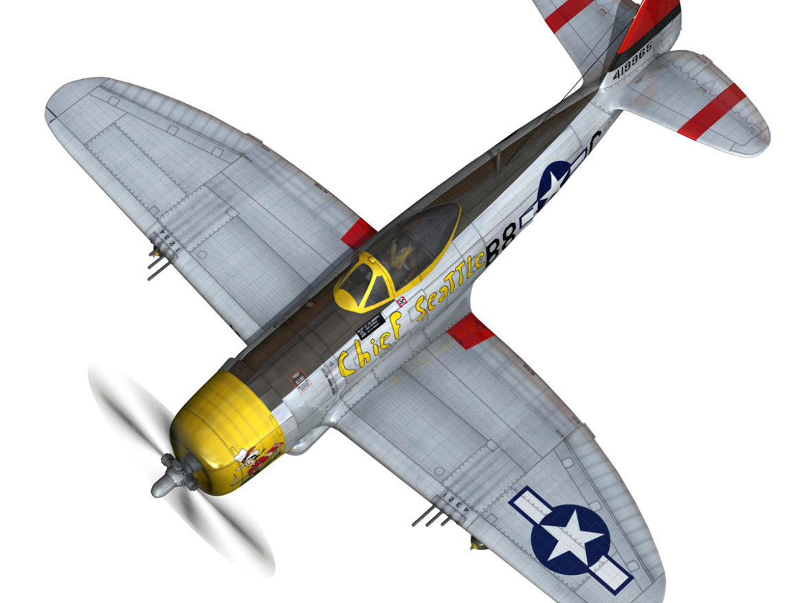 republic p-47d thunderbolt – chief seattle 3d model fbx c4d lwo obj 268203