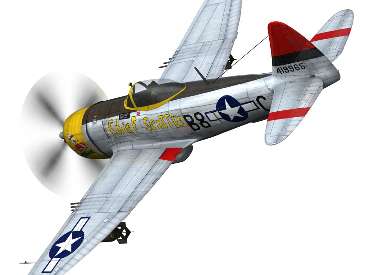 republic p-47d thunderbolt – chief seattle 3d model fbx c4d lwo obj 268205